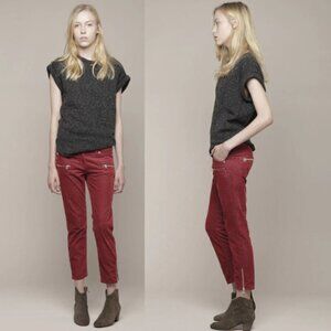 Isabel Marant Etoile Ivo Skinny Zipper Cords Corduroy Pants 9917